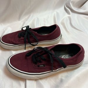 Vans Maroon Colored Sneakers, size Men 6, Women 7.5